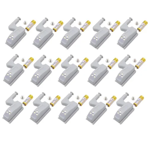 LED 내부 경첩 램프, 캐비닛 조명 아래 배터리, 옷장, 찬장 센서 조명, 침실, 주방, 옷장, 야간 램프, 1-20 개 3