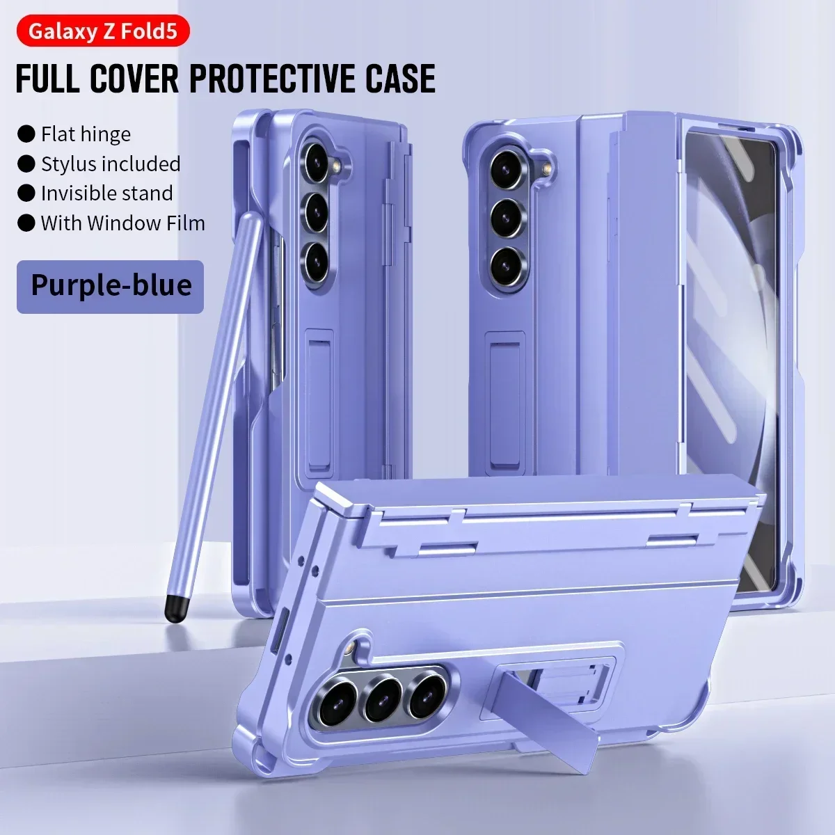 Premium Folding Stand Case with Pen Slot & Tempered Film Cover - Enhanced Protection