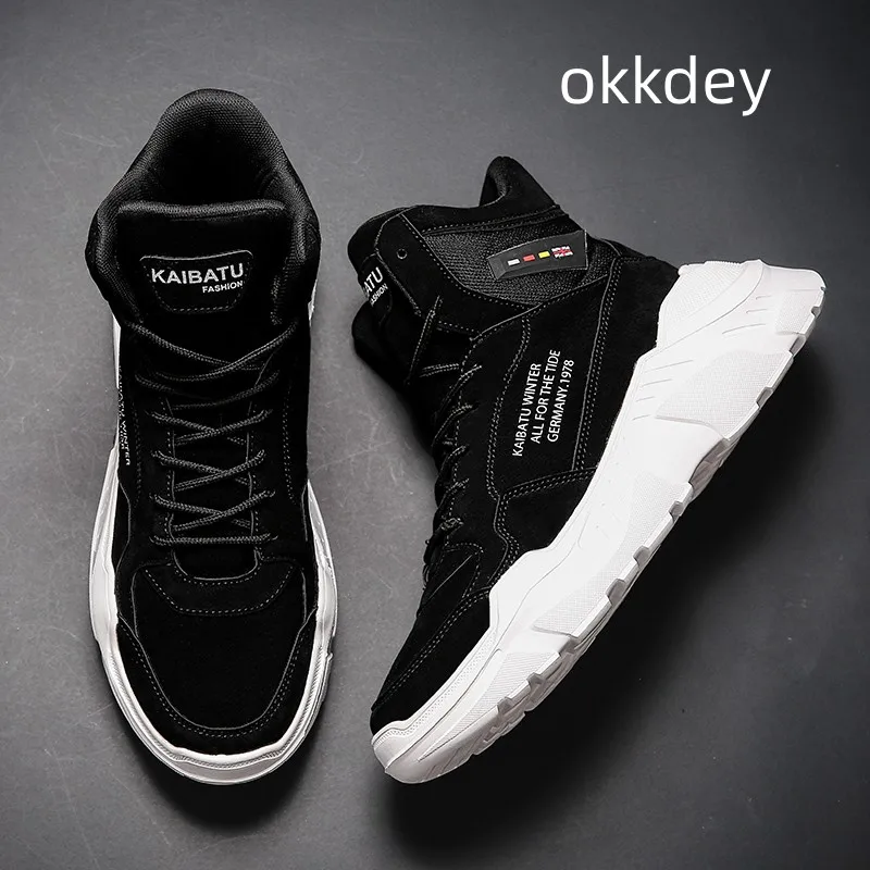 

Platform Boots for Men Breathable Outdoor Wear-Resistant Trendy All-match Casual Fashion Round Toe Shoes Spring Autumn Main