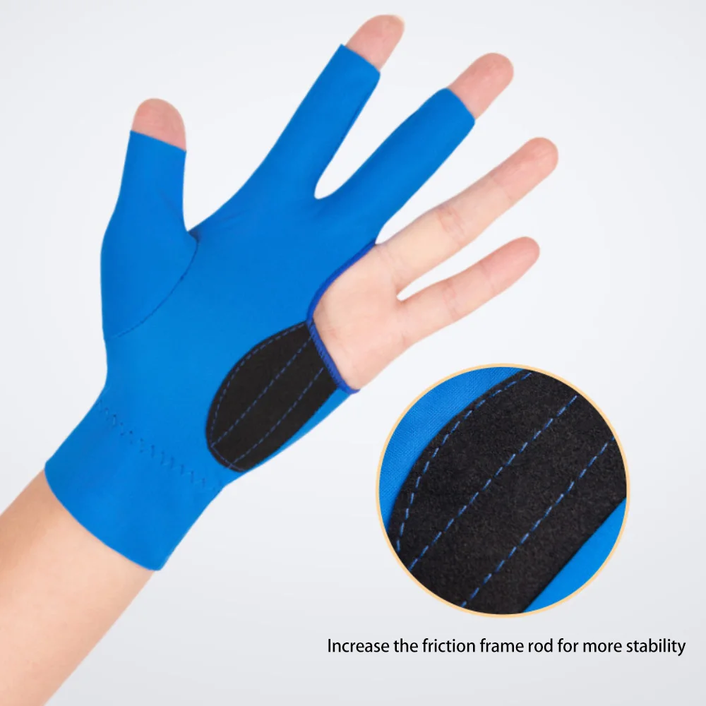 Billiard Gloves Three Finger Anti Slip Breathable