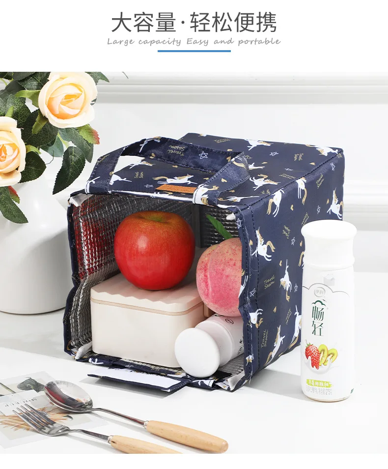 Description Picture 6 of itemFashion Insulated Lunch Bags For Men Women Breakfast Box Organizer Waterproof Camping Food Drink Cooler Bag Picnic Travel