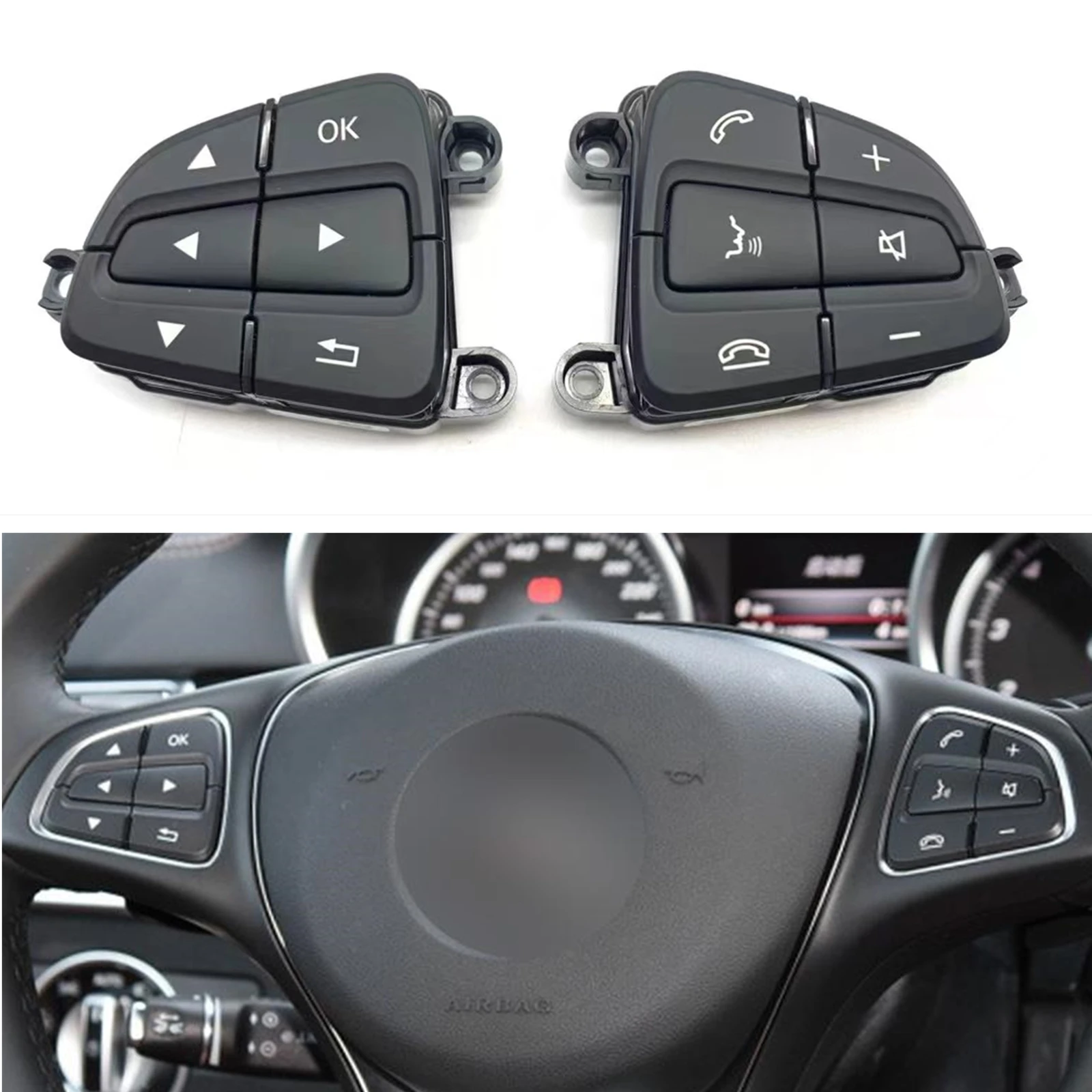 

Кнопка переключателя рулевого колеса для Mercedes Benz W231 W172 W176 W246 W117 CLS W292 W447 2014-2021