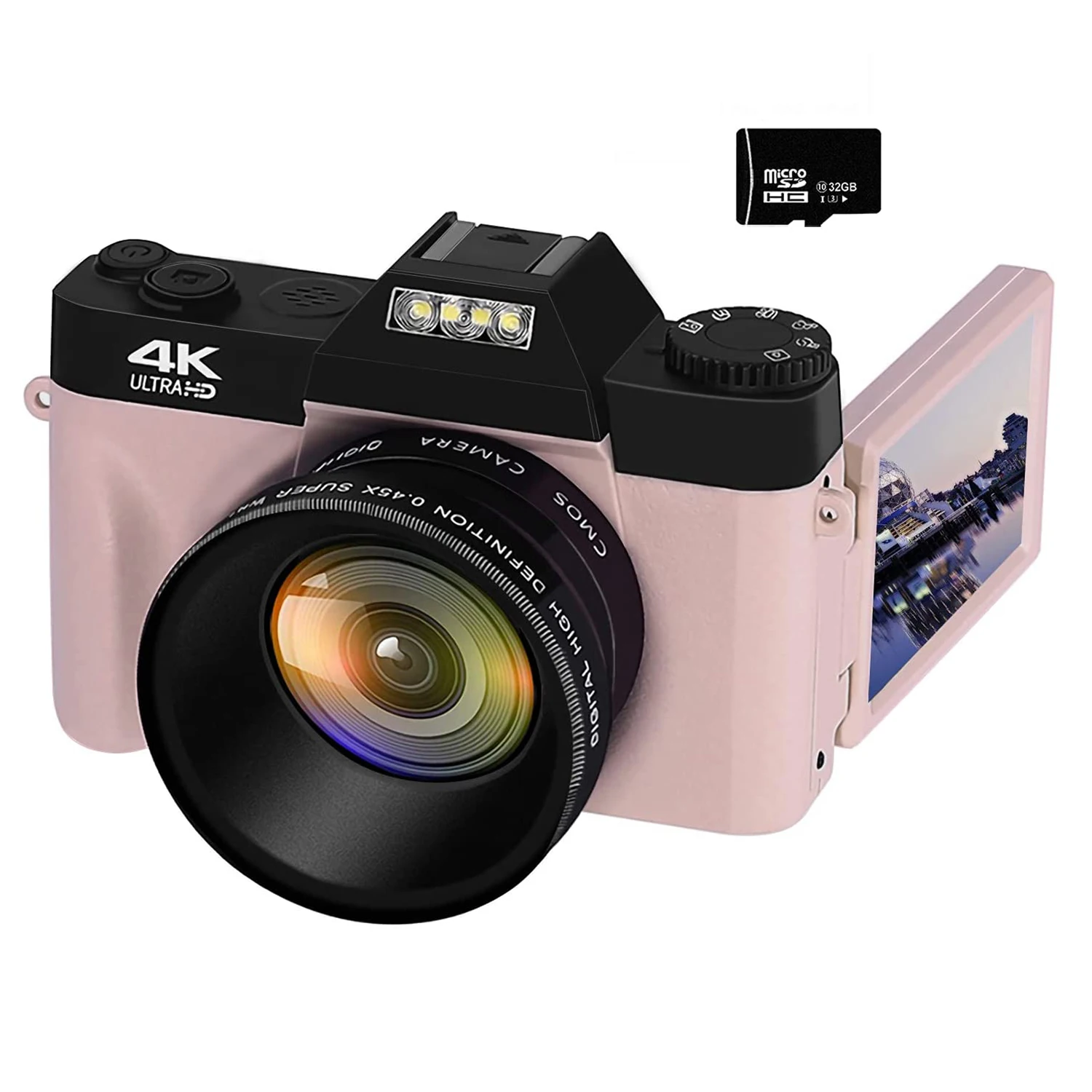 

4K Digital Camera 48MP 16X Digital Zoom WiFi Digital Vlogging Camera 3" Flip Screen Autofocus Camcorder for Photography
