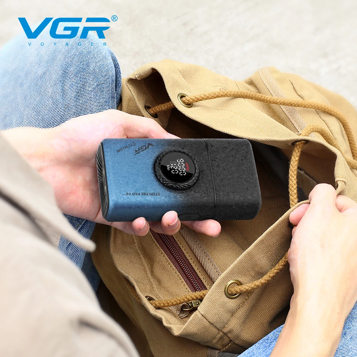 VGR V-377 새로운 고급 전기면도기, 맞춤형 크랙 바디, 다중 전력 제어, 금속 블레이드 헤드, 미백 기능 탑재