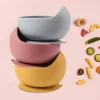 Children Silicone Suction Cup Bowl Feeding Tableware Infant Non-slip Training Learning to Eat Bowl Baby Complementary Bowl 4