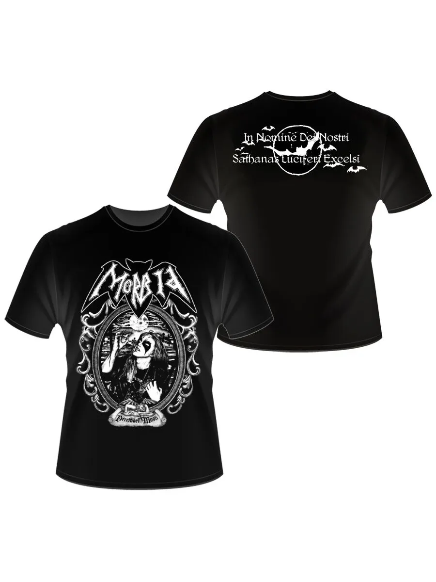 Morbid December Moon T-shirt, Mayhem, Baphomet, Satanic T-Shirt. Summer Cotton O-Neck Short Sleeve Mens T Shirt New S-3XL