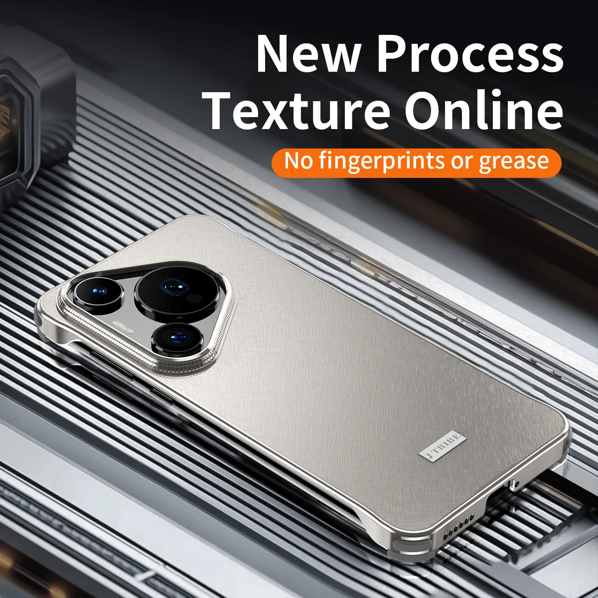 Luxury Four-Corner Shockproof Frameless Back Cover with Imitation Scratch Bumper