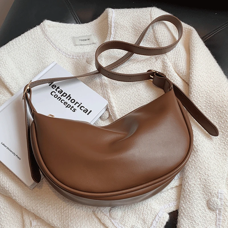 

Simple Solid Shoulder Bags Ladies Soft Women Bag Luxury Designer Crossbody Bags Casual Vintage Handbags Hobos Messenger Bag Sac