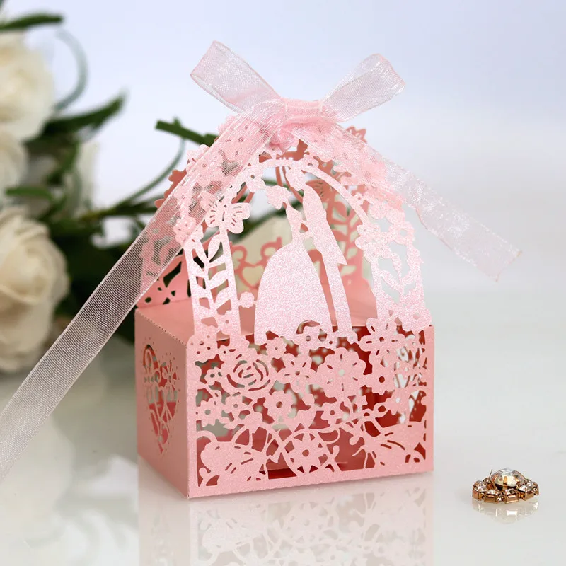 Wedding Sweets Favour Boxes With Ribb Table Decorations Luxury Wedding Favours 