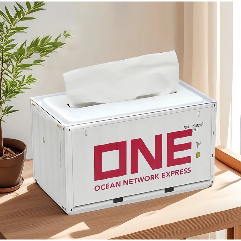 Description Picture 4 of itemContainer Tissue Box 10.5CM*18.5CM Creative Compact Iron Desktop Tissue Box Household Desktop Storage Supplies