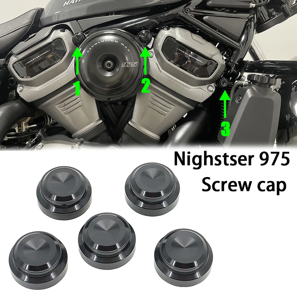 

For Harley Sportster S 1250 RH1250 S RH975 S 2022 2023 Motorcycle Nightster 975 Nut Cover Design Premium Key Size 15