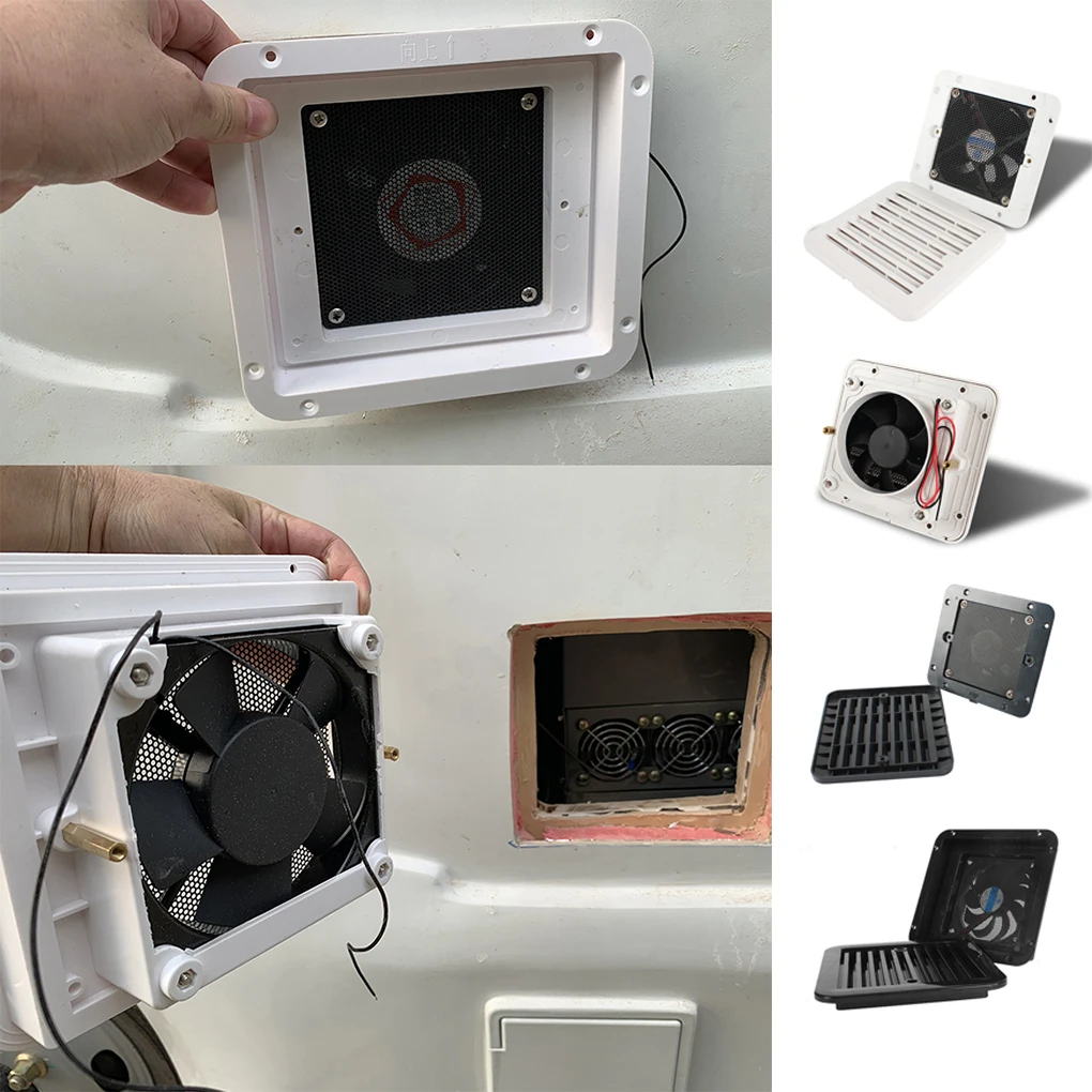 RV Ventilation Fan Dust-proof Air Vent High Fit Silent Ventilator Camper Exterior Repairing Shop Household Mute white
