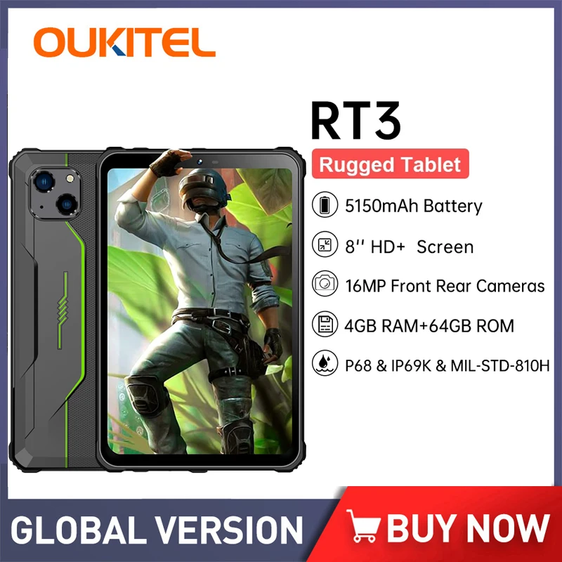 Oukitel RT3 ミニ 8 インチ防水タブレット 4 GB RAM 64 GB ROM