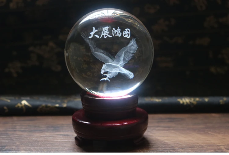 

Efficacious HOME family Talisman-TOP COOL animal Arabia Eagle FENG SHUI Figurine 3D Crystal sculpture statue -FREE SHIPPING