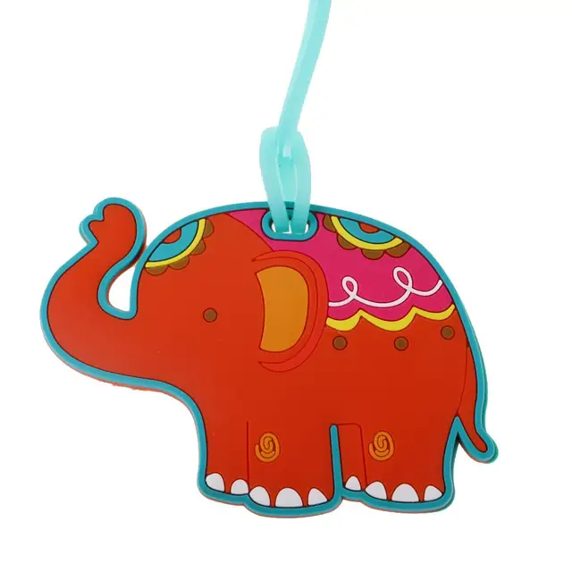 Etiqueta de Bagagem de Viagem de Elefante de Silicone