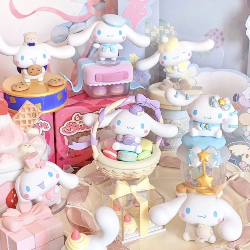 

Оригинальная лучшая игрушка Sanrio Cinnamoroll десерт Подарочная серия автомобильные аксессуары настольная кукла Фигурка аниме мультфильм кавайные милые подарки для девочек
