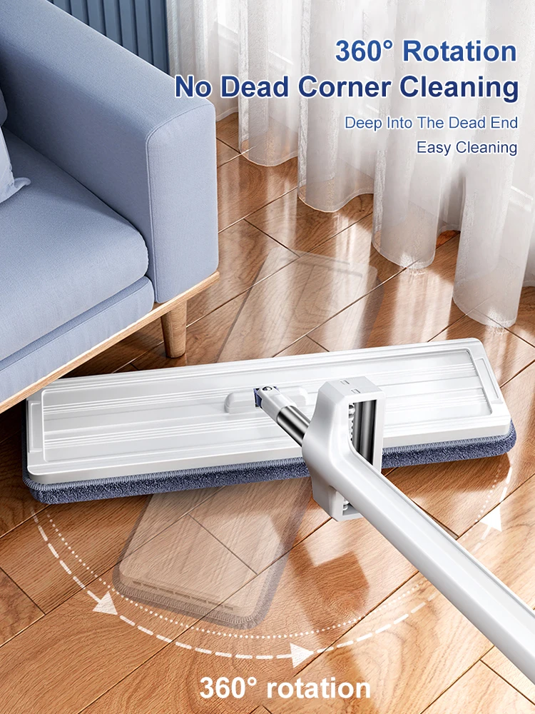 

JOYBOS Enlarged Floor Mop Hand Washing Free Lazy Mop Self-Wring Squeeze Household Automatic Dehydration Magic Flat Mops Cleaning