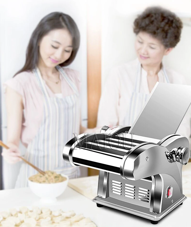 Electric dough sheeter for household/commercial stainless steel noodle maker dough roller presser machine