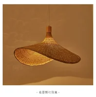 Bamboo Chandelier Pendant Lamp Hanging Wood Ceiling Light Decor LED Chinese Hand Kitted Handmade Lighting for Home Living Room 2
