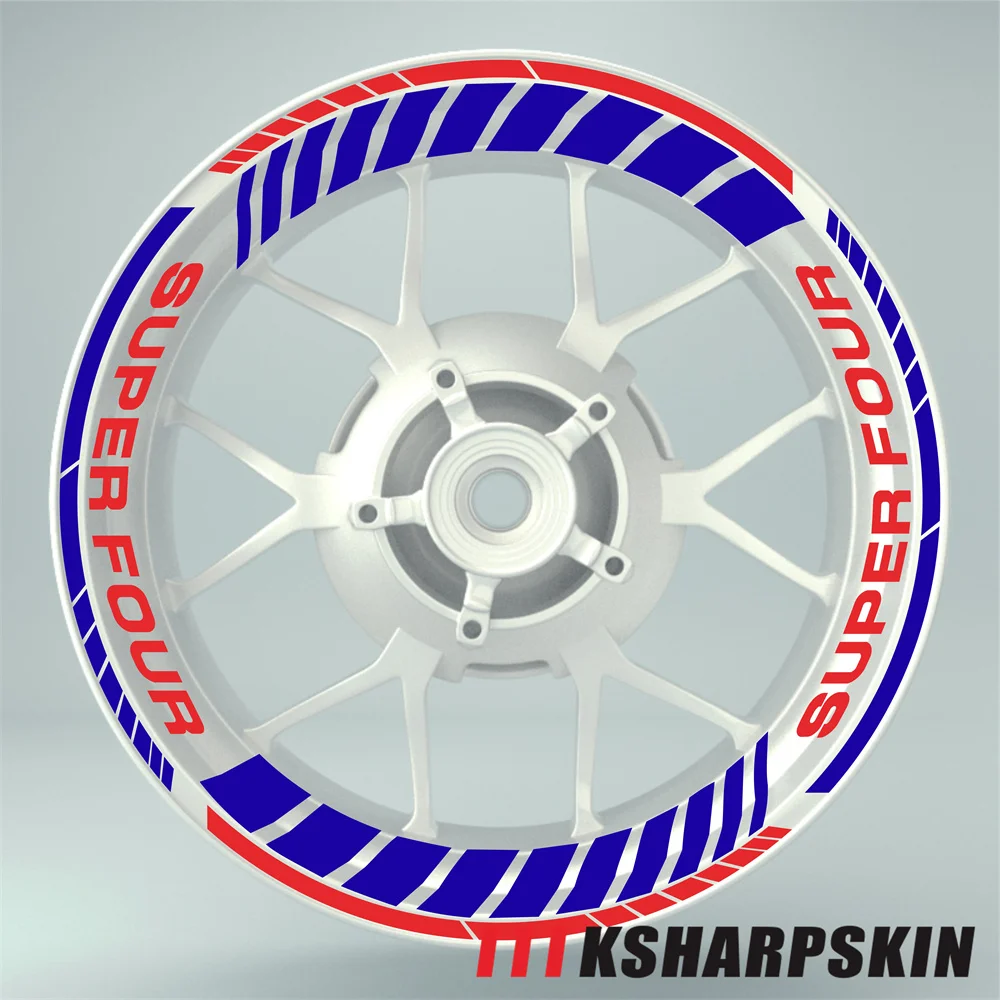 Scelte Multiple Di Colore Moto Rcycle Tire Waterproof Wheel Logo Rin Stickers Stripe Moto Decalcomanie Per Honda Super Four Cb400