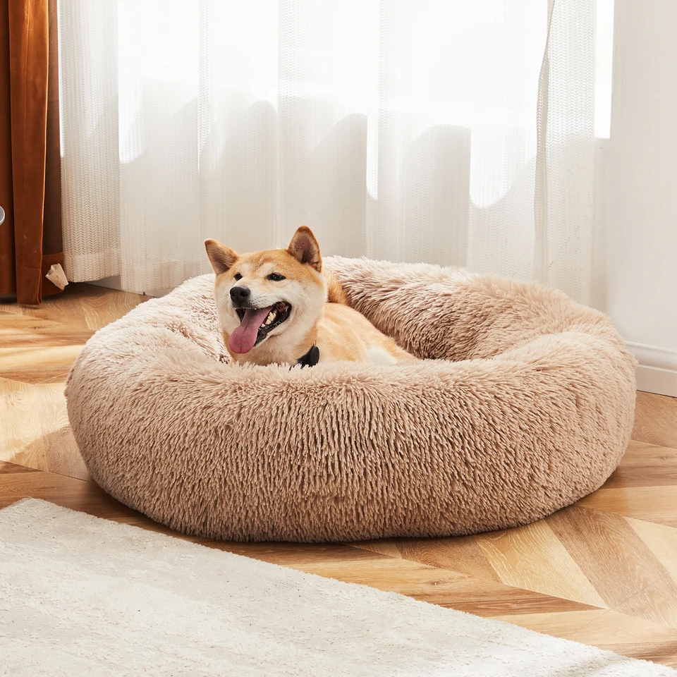 Calming Plush Dog Bed for All Sizes