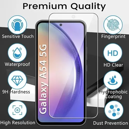 5Pcs Screen Protector for Samsung Galaxy A55 A54 A13 A53 A52 A12 A22 A33 A32 A51 A52S A35 A72 A71 A14 S10E S20FE Tempered Glass - Image 2