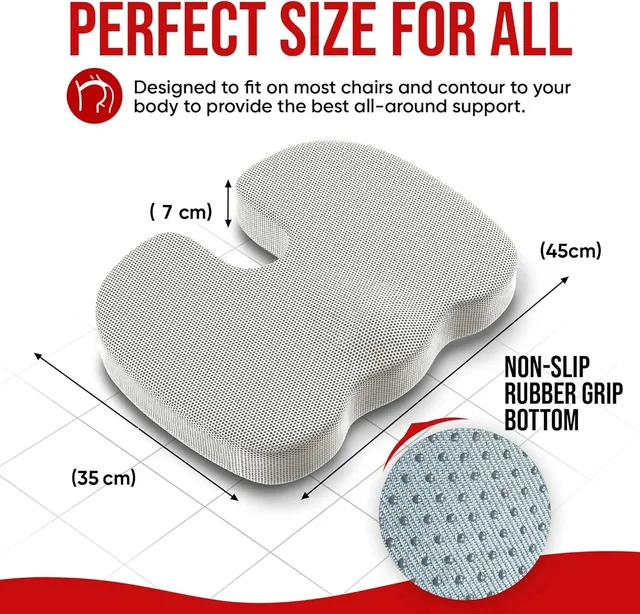 Coussin de bureau ergonomique en coton à mémoire de forme, coussin pour hémorroïdes, coussin de chaise, artefact sédentaire, coussin pour cul d'étudiant, mémoire ergonomique C 5