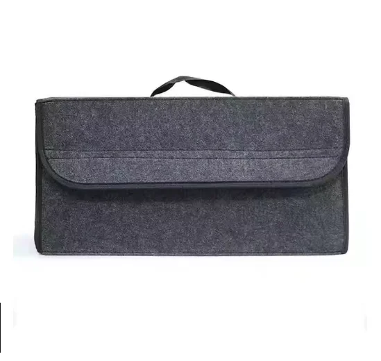 ארגז אחסון כלי רכב עם מחסנית אנטי סליפ בצבע אפור, תיק אחסון רך מפלסטיק לרכב, אביזרים לרכב