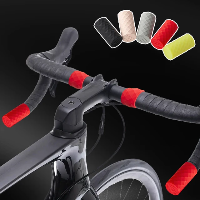 Handlebar Sleeve Pair Red Bicycle Brake Lever Grip Protector
