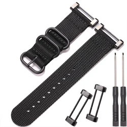 24mm Nylon Waterproof Smartwatch Band - Outdoor Sports Bracelet Accessory - 24mm (BlackS Linker)