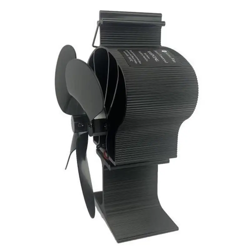 

Wood Stove Fan Heat Powered Fireplace Stove Fan With Silent Motors Push Horizontal Air Flow Wear-Resistant Wood Stove