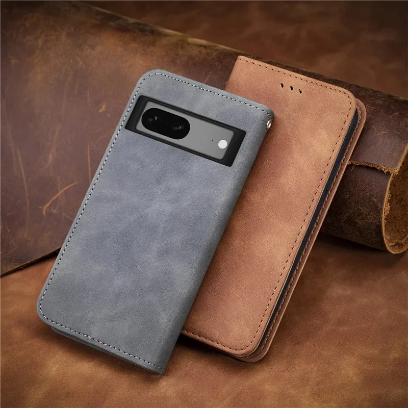 Фото Роскошный кожаный магнитный чехол-книжка Pixel 8 7 Pro 6 A 7A для Google Pixel 8A, флип-кошелек для телефона, флип-кошелек для телефона, искусственная кожа, 6 Pro, 6A, 5A, 4 A, XL, 7A, Funda №5