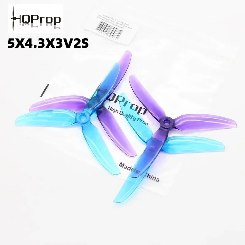 HQPROP 5X4.3X3V2S 5043 5X4.3X3 3-Blade PC Propeller for RC FPV Racing Freestyle 5inch Drones Replacement DIY Parts thumbnail 2
