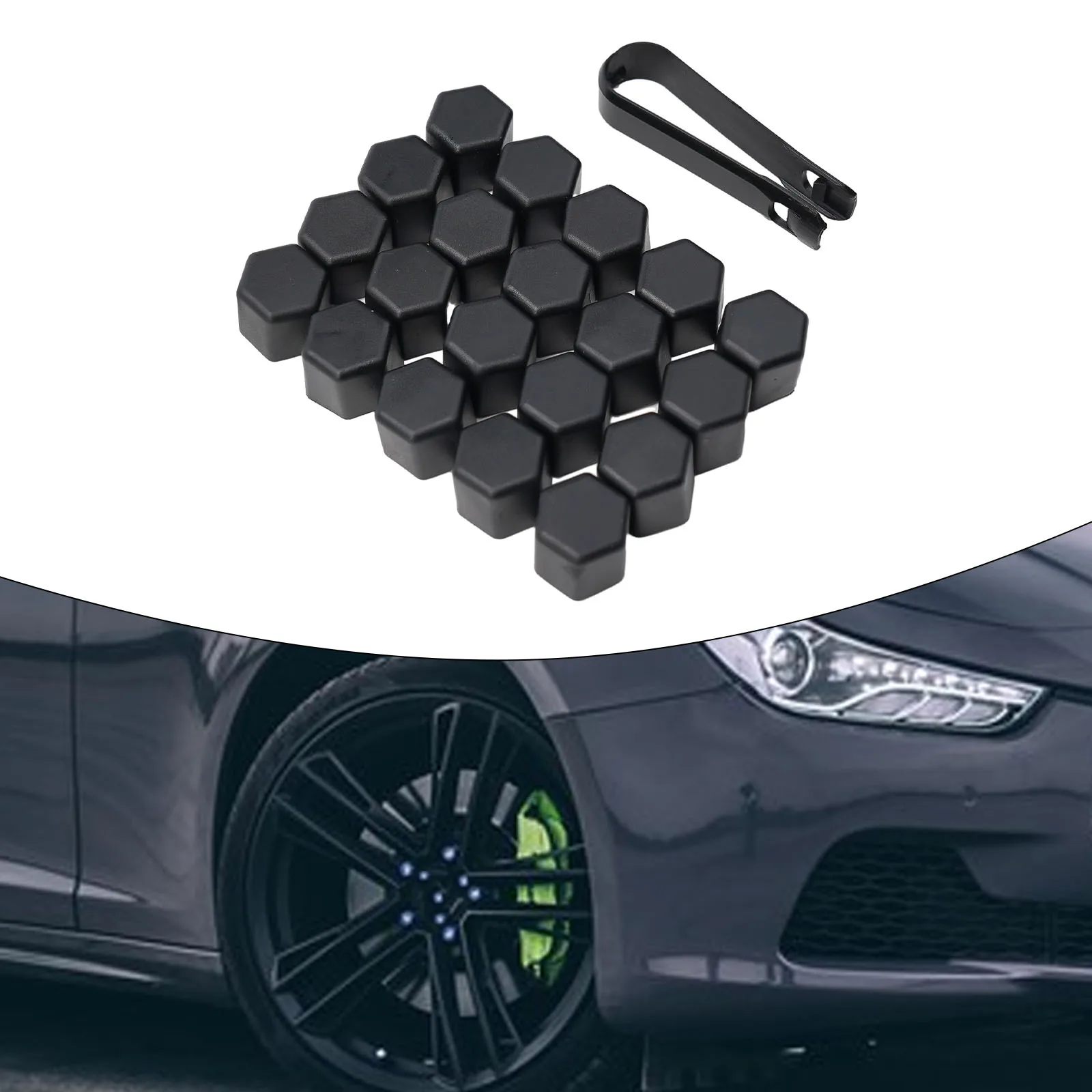 

20x 17mm Silicone Car Rims Wheel Nut Screw Cover Lug Dust Bolt Cap Hub Car Accessories High Quality Soft Rubber Screw Cover