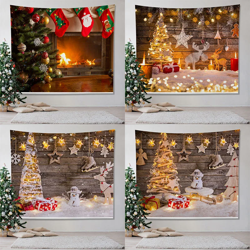 

New Christmas Tapestry Merry Christmas Fashion Background Bedroom Livingroom Decoration Hanging Cloth