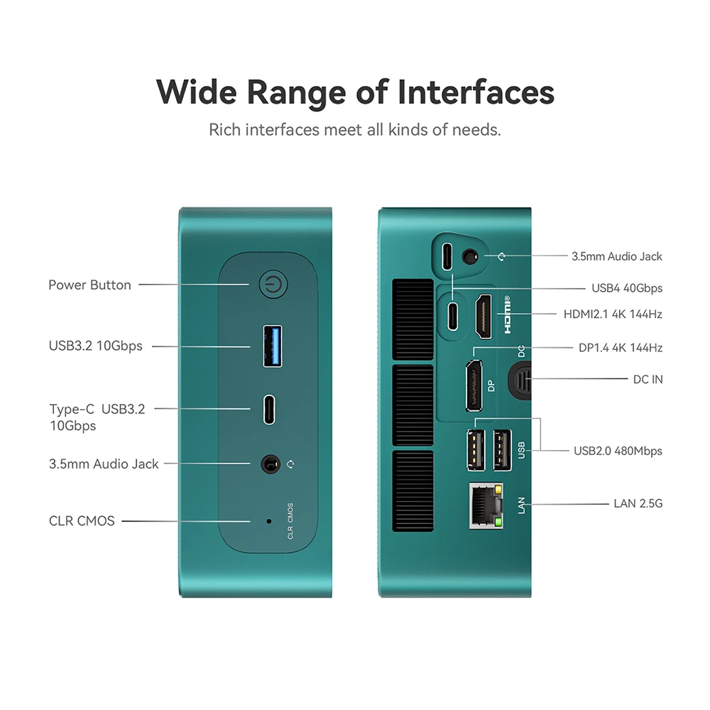 NEW Beelink SER7 AMD Ryzen 7 7840HS Gaming Mini PC Office Home Design Mini PC RAM 32GB SSD 1TB WiFi6 DP PC