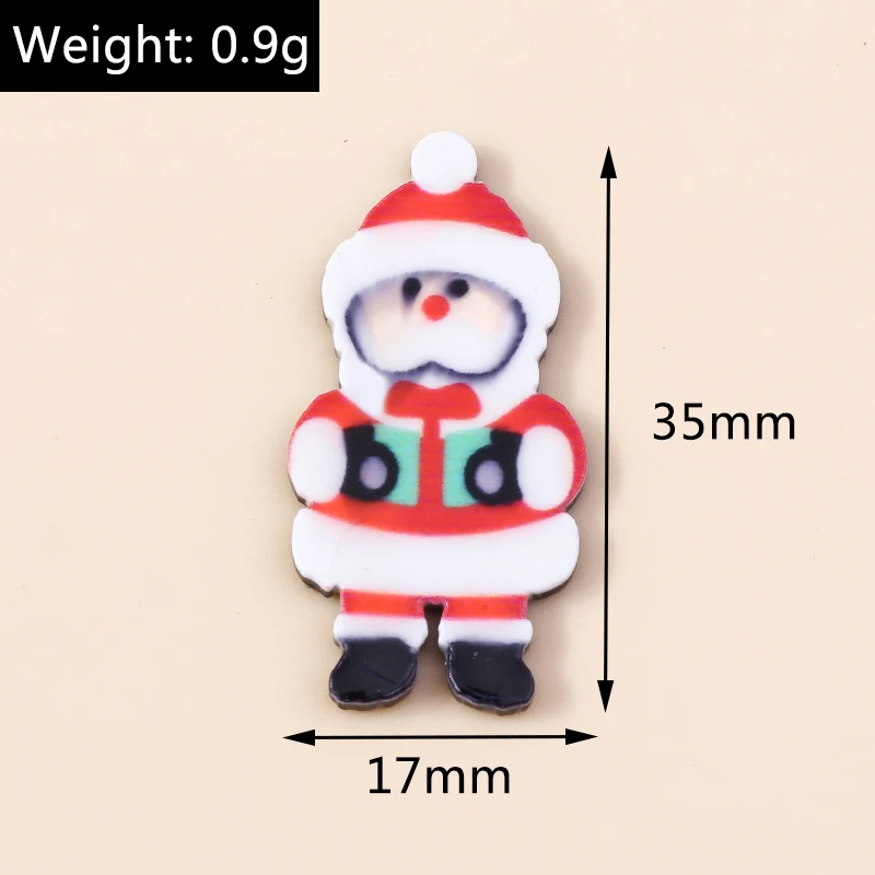 Leslie Mix 10/20/30 Stück neue Frohe Weihnachten Charms Harz Flatback Cabochons für DIY Schmuckherstellung Ohrringe Halskette Zubehör – Detail 18