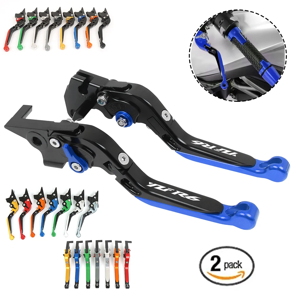 

For Yamaha YZFR1 YZF R1 2002-2003 YZFR6 YZF R6 1999-2004 Motorcycle CNC Adjustable Folding Extendable Brake Clutch Levers Handle