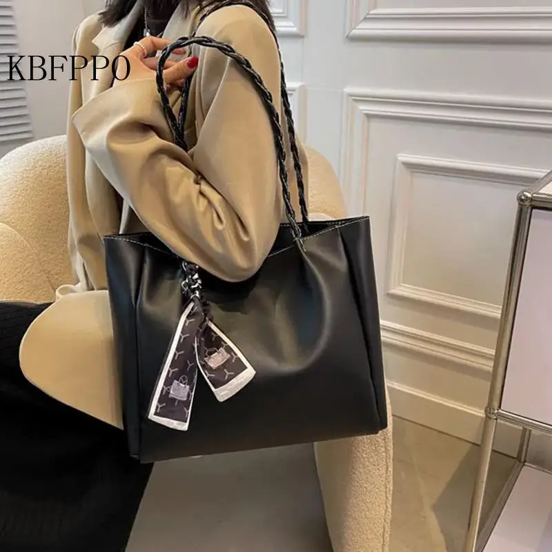 Big Bag Women Large-capacity Bag 2023 Brand New Fashion All-match High-quality Texture Pu Shoulder Bag Simple Commuting Tote Bag
