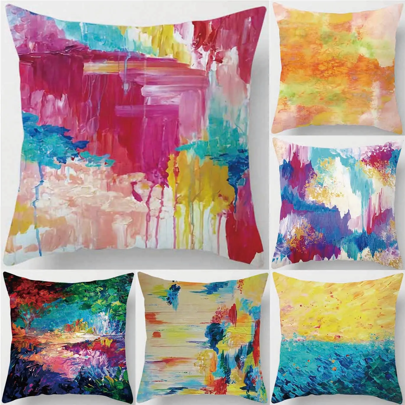 

Graffiti style Printing Square Pillowcase, Used for Home Decoration, Car Sofa Cushion Cover 45cm*45cm