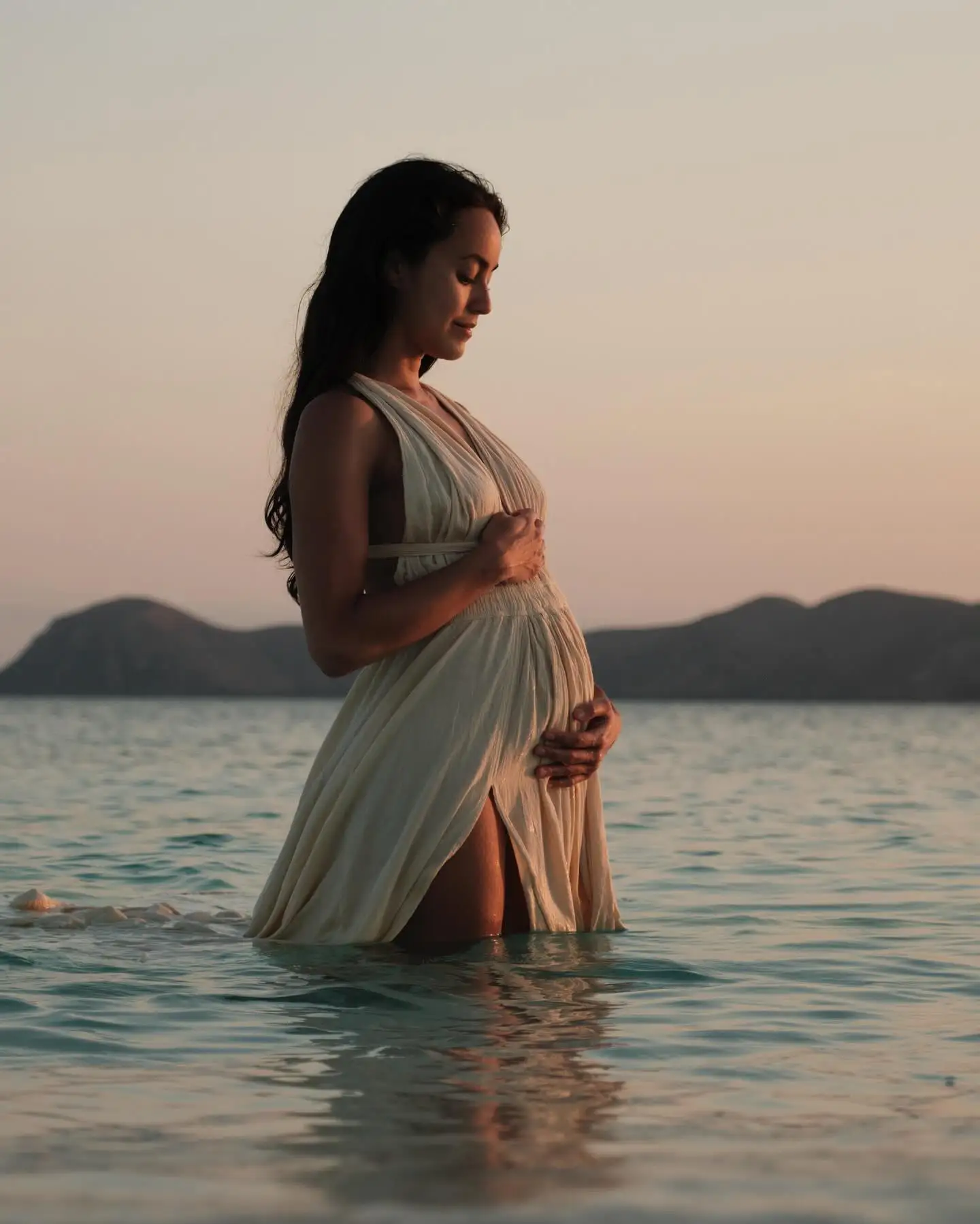 فستان الأمومة لالتقاط الصور، فساتين صيفية بدون أكم...