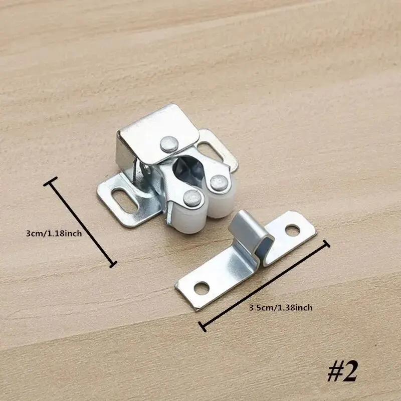 Press The Home Wardrobe Door Buckle Touch The Bead Magnetic Dual Wheel Spring Fixed Lock Buckle Low Foot Cabinet Door