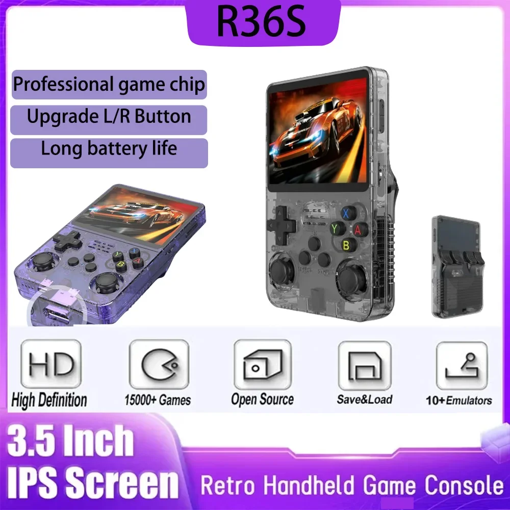 

Консоль игровая карманная в стиле ретро, 3,5 дюйма, с IPS-экраном