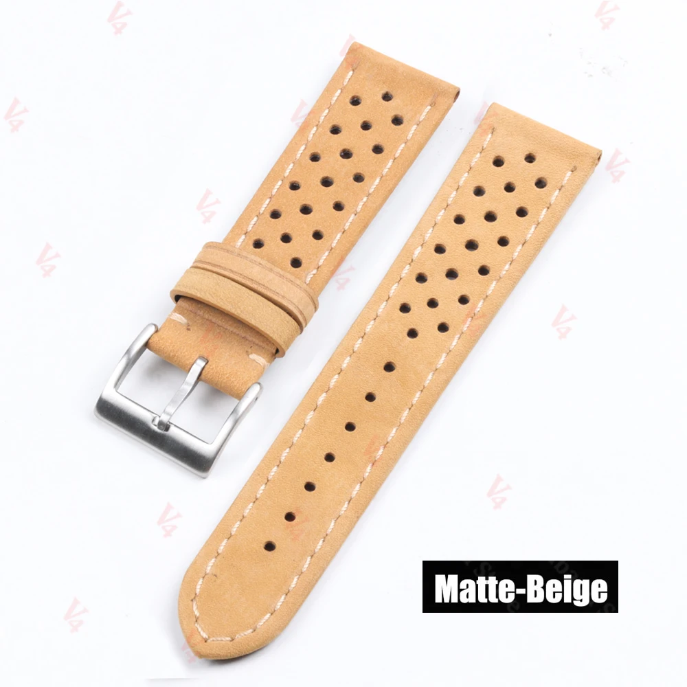 Premium Vintage Calfskin Leather Watch Band - Breathable Sport Bracelet Accessory