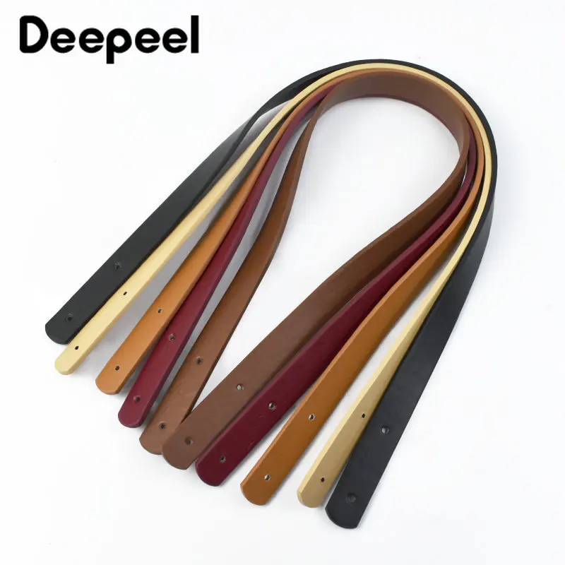 2Pcs Deepeel 1.8*60cm Handbag Strap Faux Leather Handles PU Tapes for Bag Shoulder Straps Replacement DIY Crafts Accessories 2pcs adjustment breastfeeding bra buckles hand free extended mommy nursing bra shoulder straps maternity nursing bra accessories