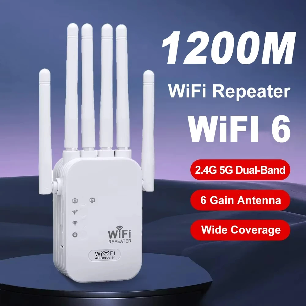 1200Mbps Wireless WiFi Repeater WIFI Range Extender WiFi Signal Booster 2.4G 5G Dual-band Network 802.11ac Amplifier Router wifi signal booster