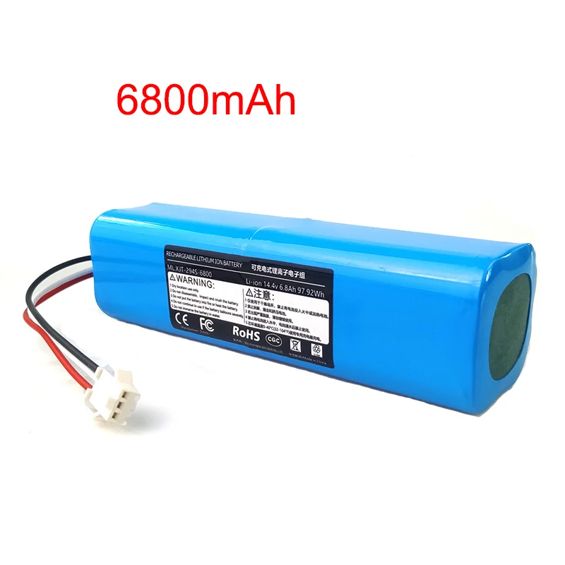 Bateria de Aspirador Robô Xiaomi Lydsto r1 g2 Viomi s9 Roidmi Eve Plus Novo 14.8v 6800mah H18650ch4s2p - Image 3