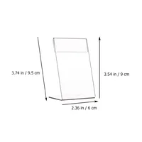 9Pcs Acrylic Price Tags L Shaped Display Stands Slanted Sign Holders High End Plastic Menu Name Card Practical 2