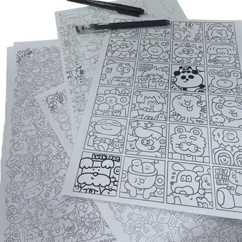 Set di 25 Modelli di Disegno Casuale per Rilassamento, Allenamento del Controllo della Penna, Disegno a Linee, Tracciamento, Sviluppo della Concentrazione e dell'Osservazione