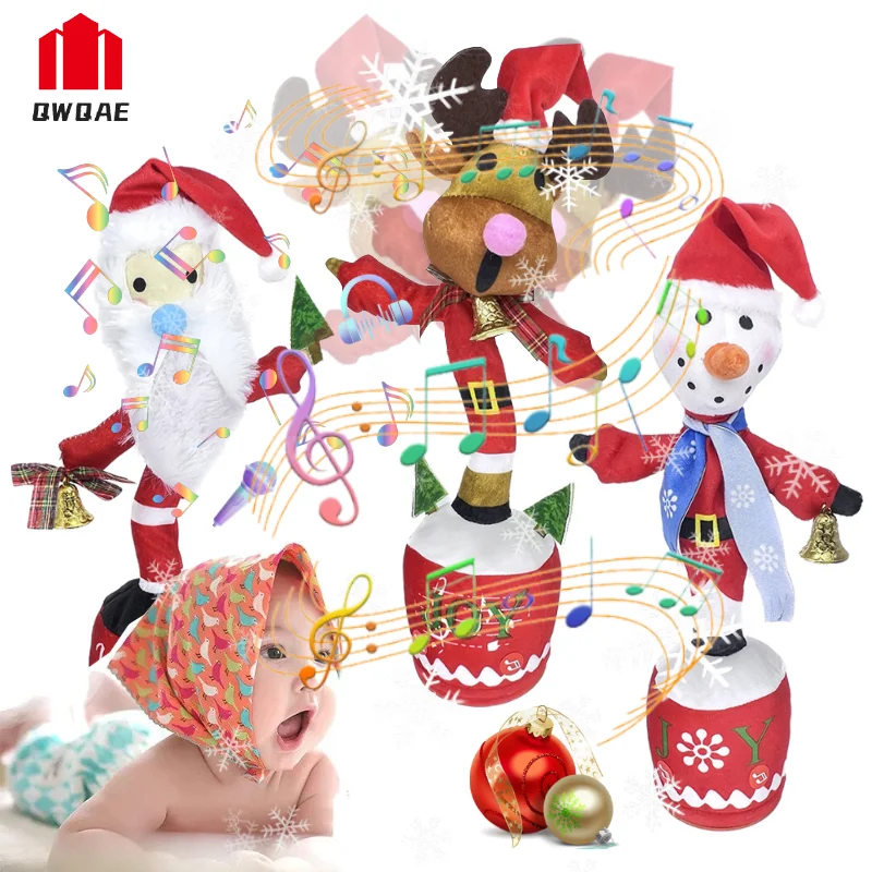 

Christmas Plush Interactive Toys For Kids Educational Dancing Musical Repeat Boys Talking Toy Party Children Aged 3 To 5 Present